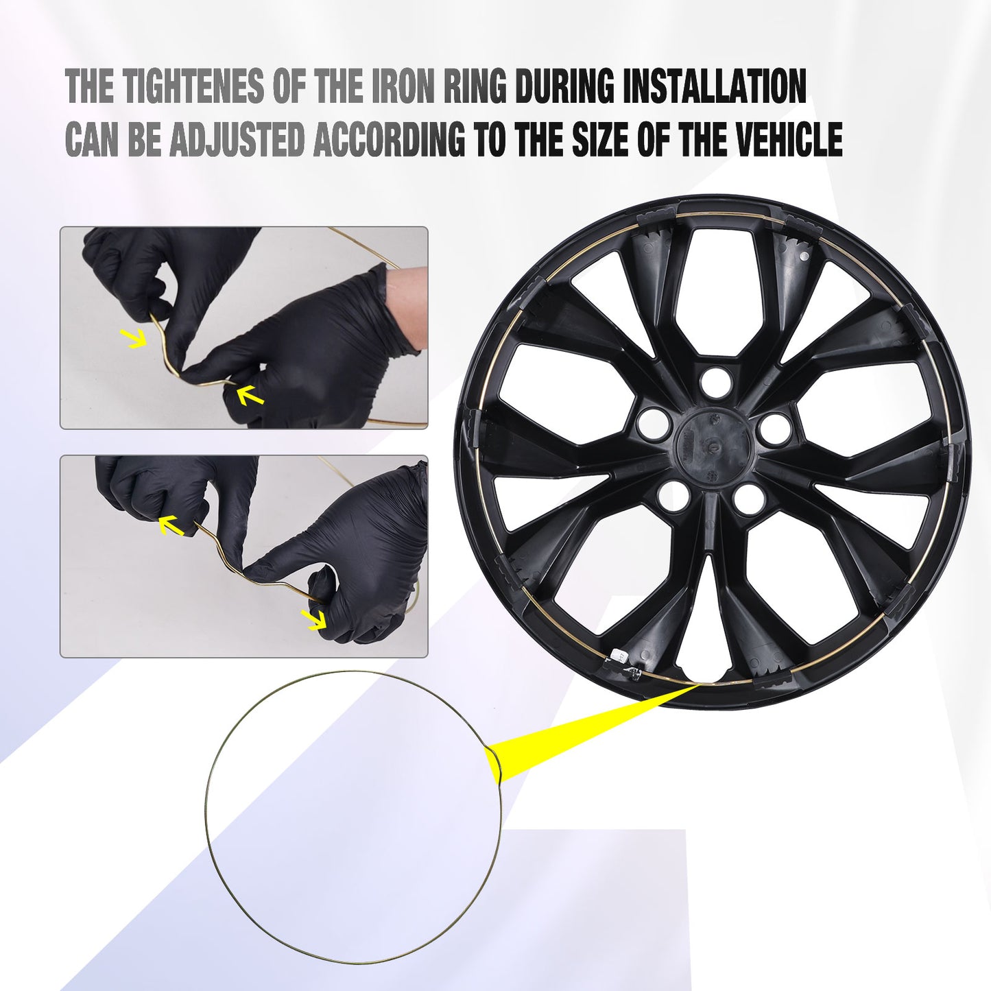 17 Inch Wheel Hubcaps for 2023-2026 Honda CR-V LX  - Black Lacquer