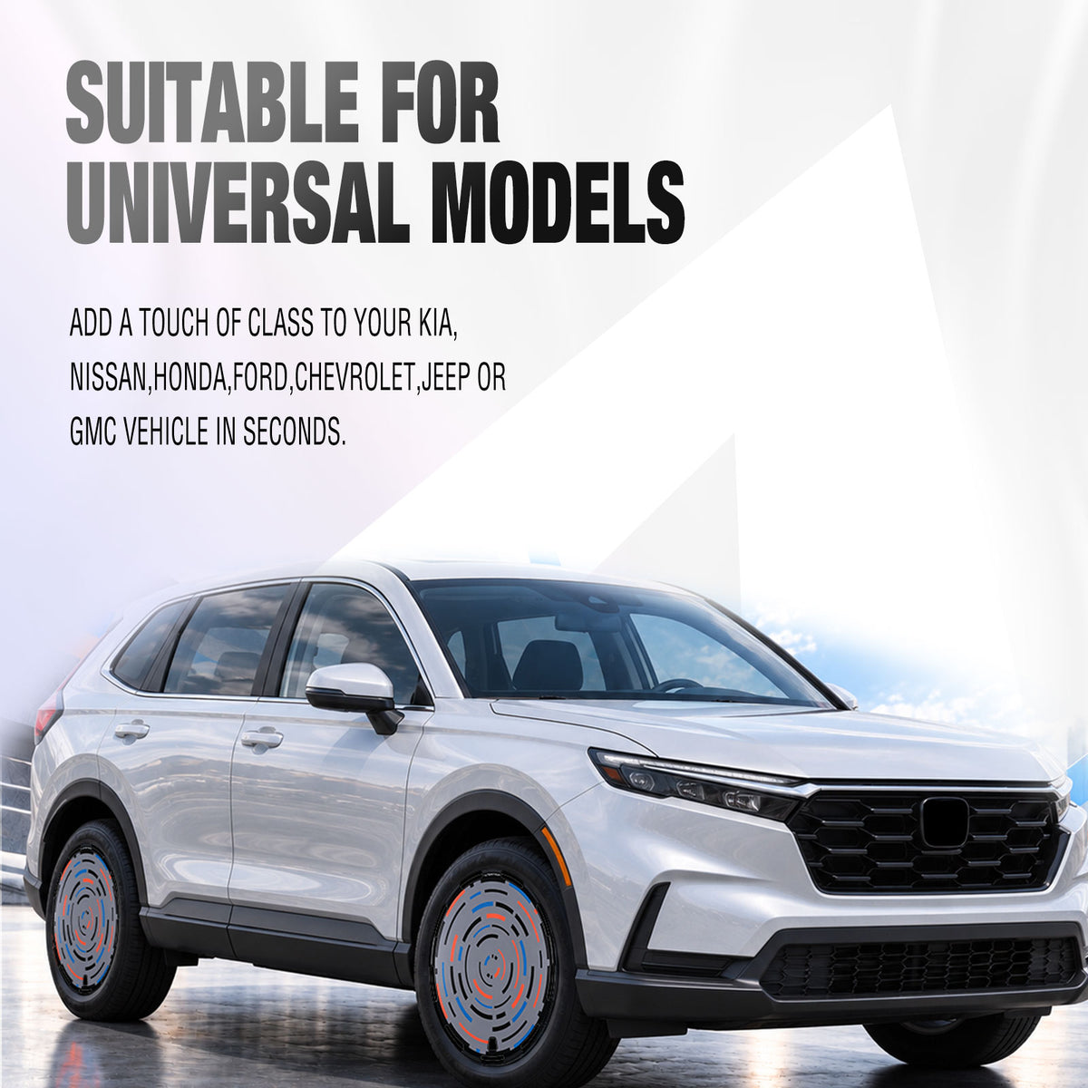 17 Inch Aerodisc Full Coverage Wheel Covers for Universal Steel Wheels