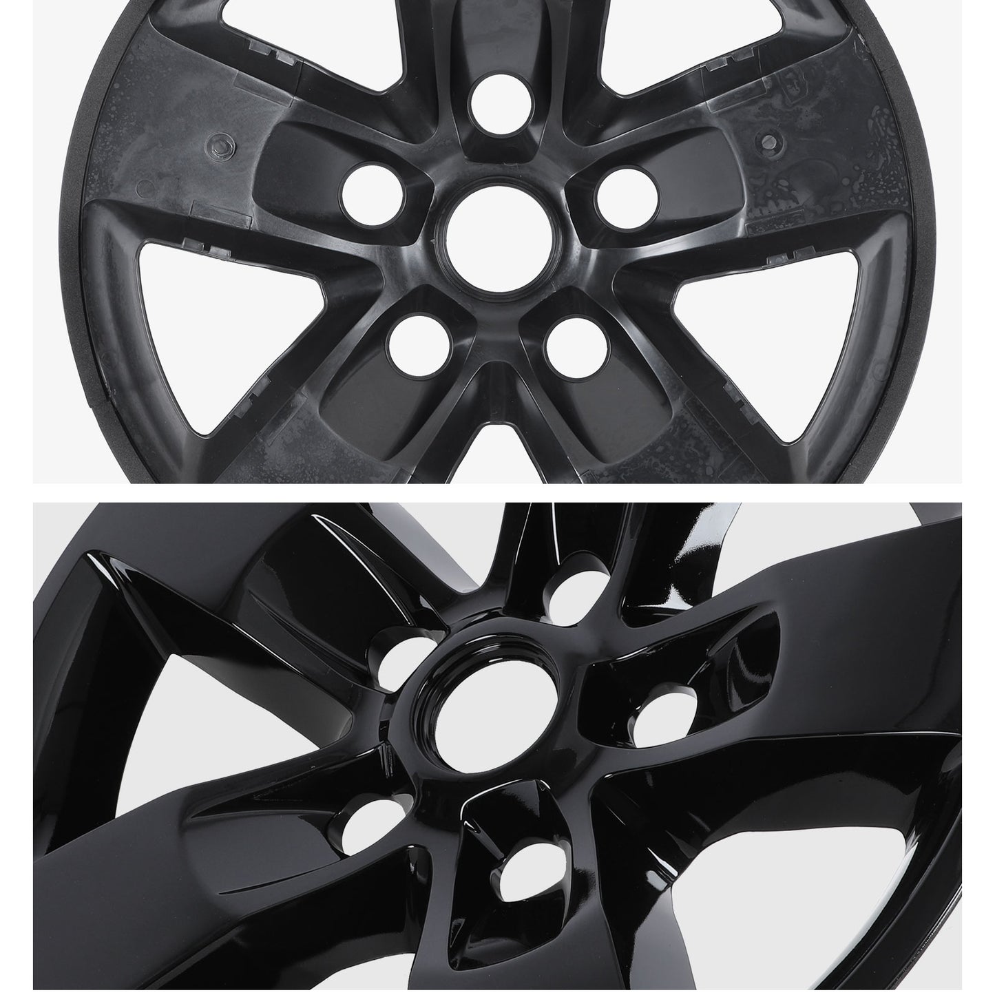 17 Inch Wheel Skins for 2013-2018 Dodge Ram 1500 & 2019-2023 Ram 1500 Classic - Black Lacquer