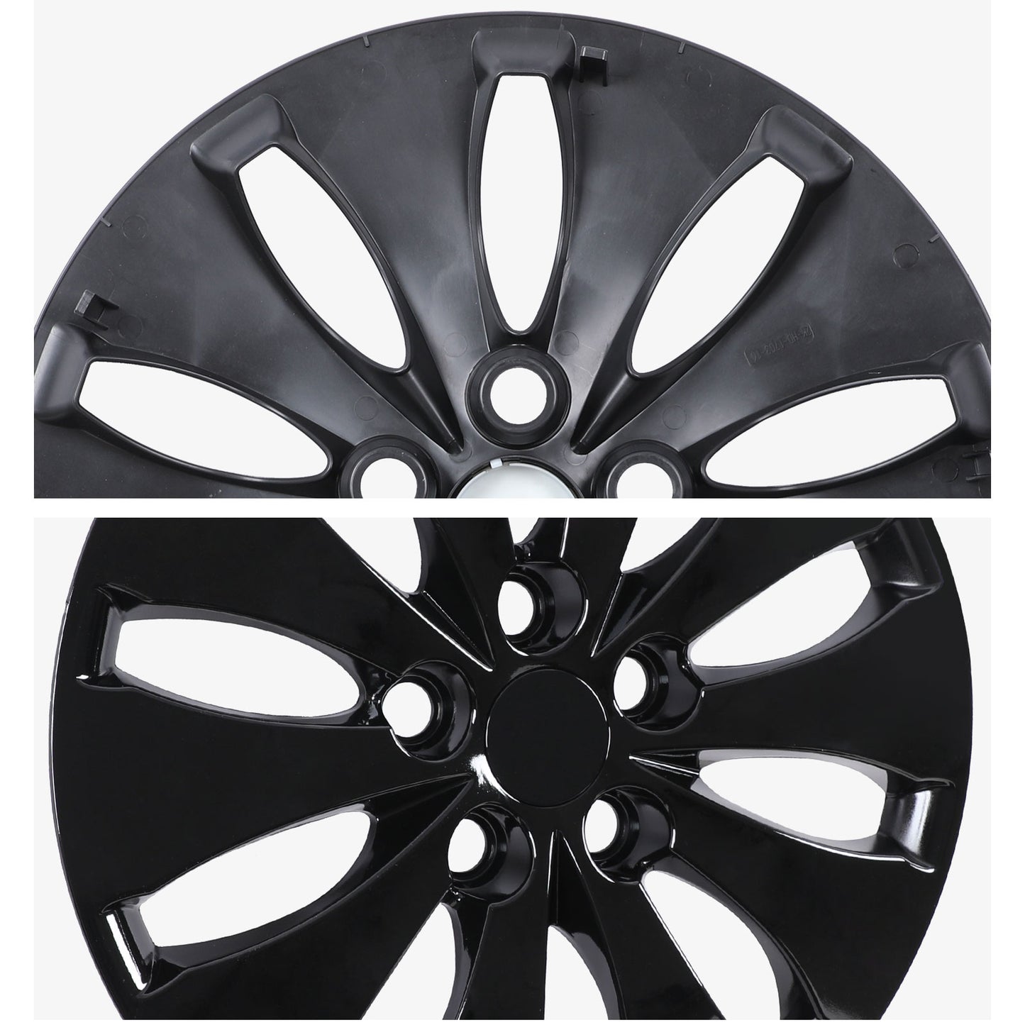 16 Inch Wheel Hubcaps for 2008-2012 Honda Accord Sedan - Black Lacquer