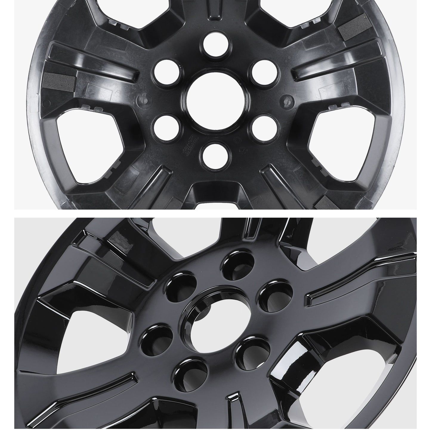 18 Inch Wheel Skins for 2014-2019 Chevy Silverado 1500 - Black Lacquer