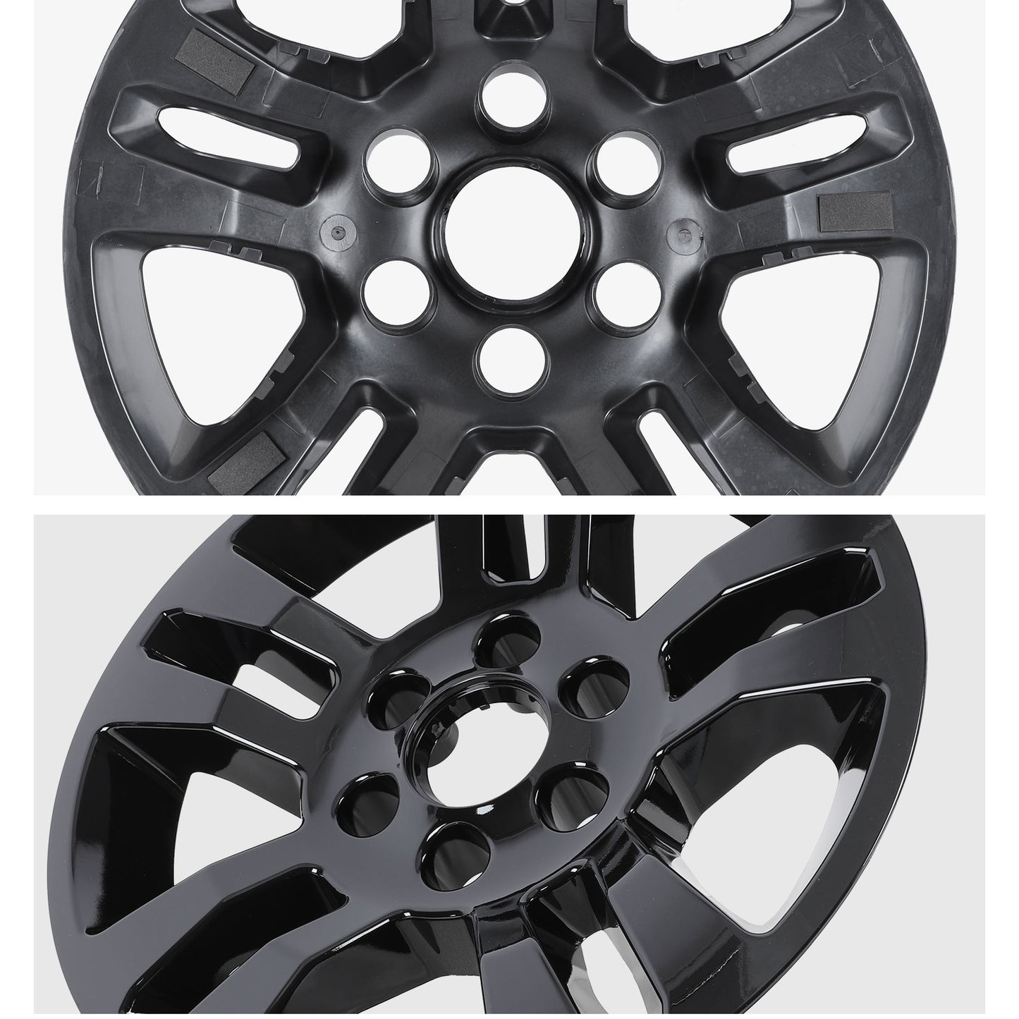 18 Inch Wheel Skins for 2014-2019 Chevy Silverado 1500/2015-2020 Chevy Suburban and Tahoe - Black Lacquer