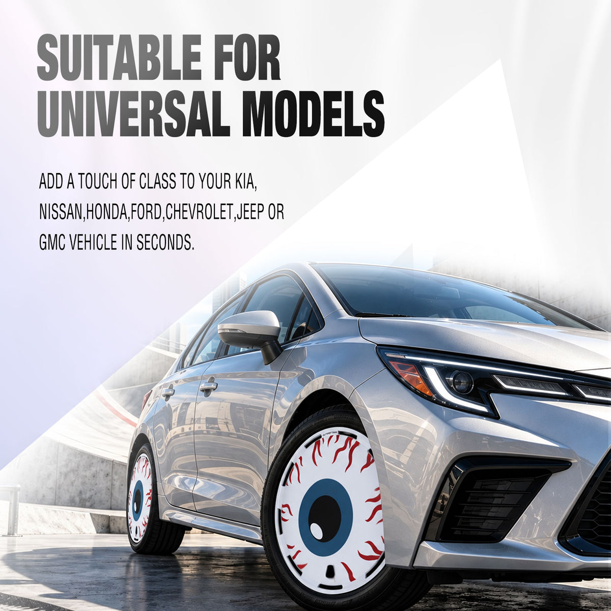16 Inch Aero disc Full Coverage Wheel Covers for Universal Steel Wheels
