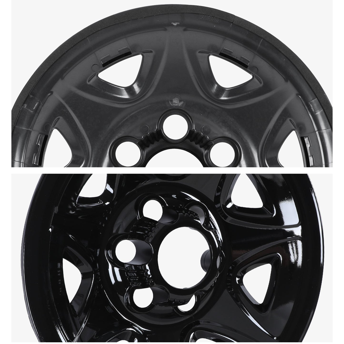 17 Inch Wheel Skins for 14-19 Chevy Silverado GMC Sierra 1500 - Black Lacquer