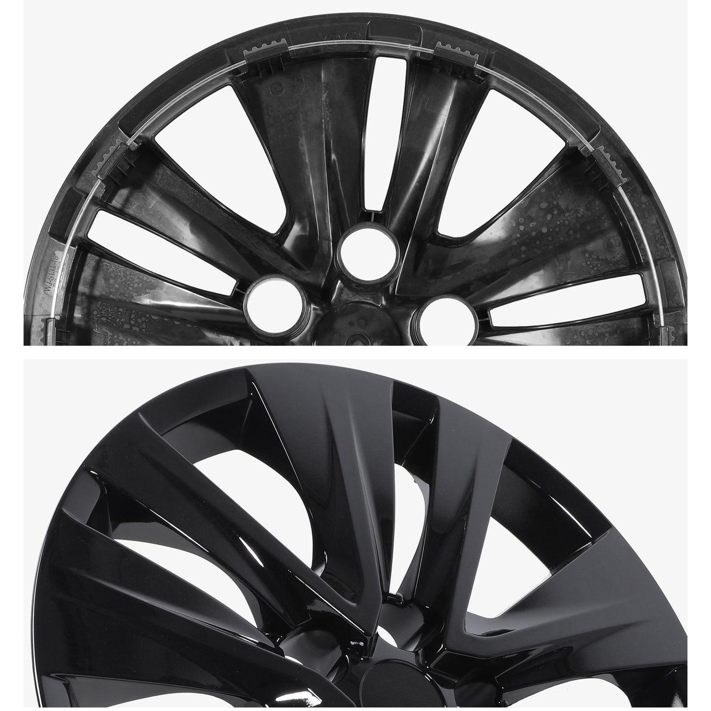 16 Inch Wheel Hubcaps for 2020-2026 Nissan Sentra - Black Lacquer