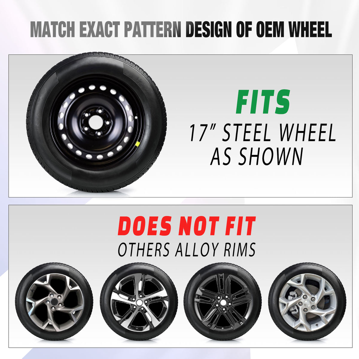 17 Inch Wheel Skins for 2024-2025 Chevy Trax - Black