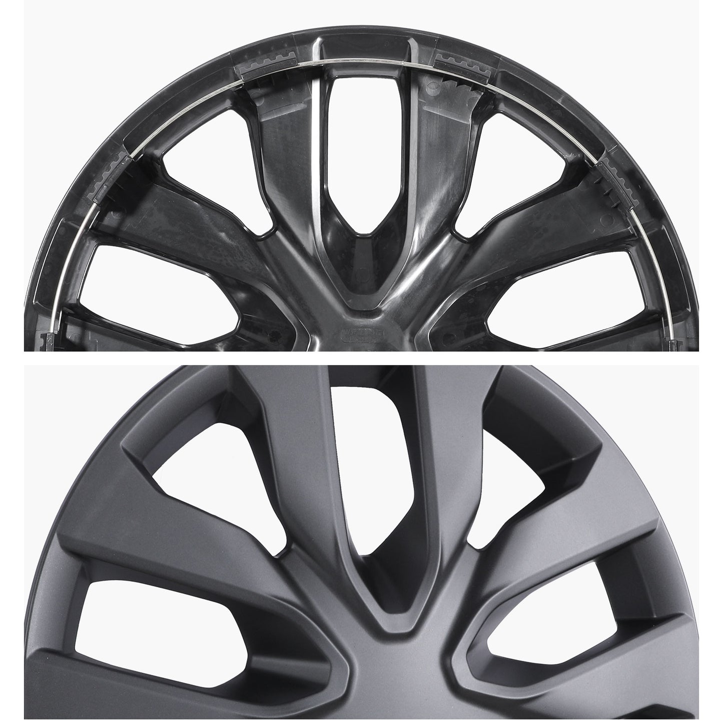 17 Inch Wheel Hubcaps for 2014-2020 Nissan Rogue - Matte Black